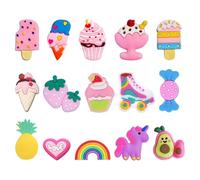 ZGDEIWGF 15 graziose fibbie per scarpe, scarpe, scarpe forate, accessori per scarpe, clip per scarpe, clip per scarpe floreali