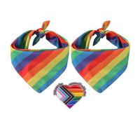 ZGDEIWGF 2 fazzoletti arcobaleno, 1 stemma arcobaleno, accessori per capelli arcobaleno, sciarpa e fascia per capelli, fascia per capelli da ragazza, accessori di abbigliamento