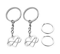 ZGDEIWGF 2 portachiavi a forma di cuore di pesca, 2 portachiavi ad anello piatto, regali per amici, portachiavi da donna, portachiavi creativo, argento, Taglia unica