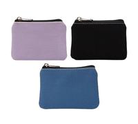 ZGDEIWGF 3 Pezzi Piccoli Portafogli Portatili, Borsa per Piccoli Oggetti, Portafoglio Unisex In Tela Piccolo Portafoglio, Nero , Taglia unica