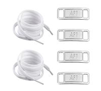 ZGDEIWGF 4 etichette per scarpe, 2 paia di lacci, argento, taglia unica