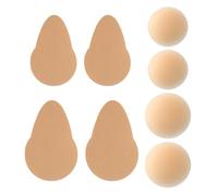 ZGDEIWGF 4 paia di cerotti adesivi per il seno, cerotti per il seno a forma di goccia, cerotti per il seno invisibili senza traccia, coppette assorbilatte adesive