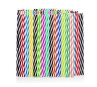 ZGDEIWGF 50 Cannucce Colorate Filettate, Plastica, Riutilizzabili, Design Colorato, Resistente, Cannucce Per Bevande