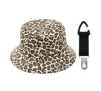 ZGDEIWGF Cappello A Secchiello Con Stampa Leopardata Da 1 Pezzo, Clip Per Cappello Da 1 Pezzo, Cappello Da Sole Reversibile, Cappello Decorativo Per Feste Unisex