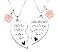 ZGDEIWGF Collana Dell'Amicizia 2 Pezzi, Collana del Migliore Amico, Collana del Cuore Magnetico, Collana di Coppia Romantica, Collana di Laurea, Regalo Dell'Amicizia, Migliore Amico
