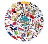ZGDEIWGF Confezione da 100 Adesivi A Tema Parigi, Francia: Pvc Autoadesivo, Impermeabili, Durevoli, Colorati, 4-8 Cm, Decorazione Esterna, Cartoni Animati, Moderni, Colore Unico