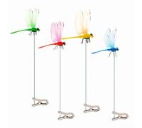 ZGDEIWGF Confezione da 4 Libellule Simulate, Decorazioni Creative, Decorazione Libellula da Giardino, Accessori per La Decorazione del Giardino, Accessori per La Decorazione del Giardino