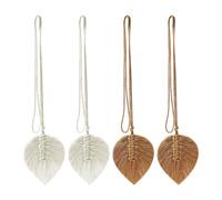 ZGDEIWGF Cravatte per Tende da 4 Pezzi, Decorazione Bohémien, cordoni per Tende, Decorazione per Tende, Decorazione d'interni, Accessori per mobili, Decorazione d'interni (Bianco, Kaki)