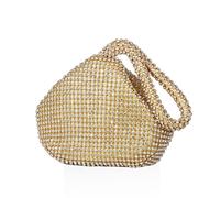 ZGDEIWGF Pochette con Strass da 1 Pezzo, Elegante Borsa da Cena e Matrimonio, Scintillante con Cristalli