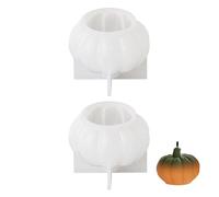 ZGDEIWGF Stampo in Silicone per Zucca 2 Pezzi, Stampo per Portacandele Zucca di Halloween, Stampo per Portacandele, Stampo per Ornamento Colla, Stampo in Gesso per Aromaterapia Fai da Te