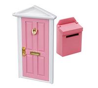 Zgehnao 1/12 Scala Porta Mailbox Ghirlanda di Natale Albero In Miniatura Per Casa Mobili Accessori Fata Giardino Decorazione
