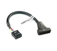 Zgehnao 1 cavo adattatore USB a USB 2.0, cavo per scheda madre, 19 pin/20 pin femmina a 9 pin maschio