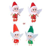 Zgehnao 2 pezzi di Natale per con ali braccia mobili gambe baby twin miniatura