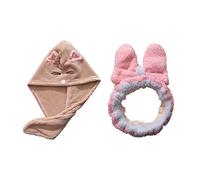 Zgehnao 2 pz/set Asciugacapelli Asciugamani Con Fascia Ad Assorbimento Rapido Lavaggio Del Viso Fascia