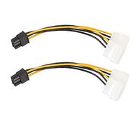 Zgehnao 2PCS PCI-E 6-pin a 4-pin cavo splitter di alimentazione per scheda grafica PCIE PCI Per Express Converter Line