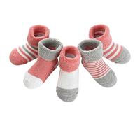 Zgehnao 5 paia di calzini caldi per neonati, in spugna di cotone spesso, per neonati