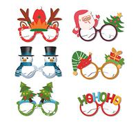 Zgehnao 6 bicchieri a tema natalizio per feste in carta, ornamenti per club, adulti e bambini