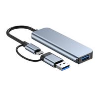 Zgehnao Adattatore multiporta USB C Hub USB C per viaggi d'affari Connettività multiple Uso domestico Dispositivo di ricarica e dati
