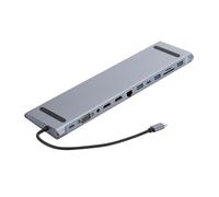 Zgehnao Adattatore USB C USB C 12 in 1 con uscita 4K ad alta velocità 5Gbps trasferimento dati Funzioni di ricarica 100W