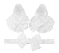 Zgehnao Calzini per bambine, calzini con fascia per capelli, morbidi e confortevoli, con copricapo, calzini antiscivolo per ragazze