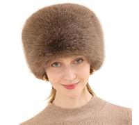 Zgehnao Cappello a secchiello in pelliccia, cappello invernale caldo alla moda, cappello termico isolato per attività all'aperto, Marrone, 5-6