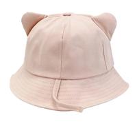 Zgehnao Cappello, cappello alla pescatora con orecchie di gatto, tinta unita, comodo cappello da pescatore per adulti e bambini, per vacanze primaverili, a prova di sole, Rosa,Aldult, 5-8