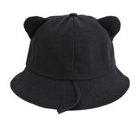 Zgehnao Cappello, cappello alla pescatora con orecchie di gatto, tinta unita, comodo cappello da pescatore per adulti e bambini, per vacanze primaverili, a prova di sole