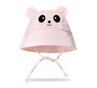 Zgehnao Cappello da pescatore per bambini, cappello da pescatore per bambini, in cotone, per asilo nido, rosa chiaro, 5-8