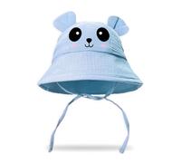 Zgehnao Cappello da pescatore per bambini, cappello da pescatore per bambini, in cotone, per asilo nido, Blu, 5-8