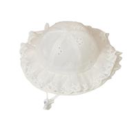 Zgehnao Cappello da pescatore per neonate e bambine, in cotone traspirante, per asilo nido, flusso di cinque petali del pizzo, cappello del pescatore, 5-8