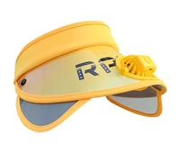 Zgehnao Cappello da sole, regolabile, per ragazze e ragazzi, cappello protettivo per bambini, con tesa estesa, Giallo, 5-6