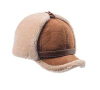 Zgehnao Cappello invernale, antivento, in lana termica, per adulti, in pile di pecora, berretto da baseball, per ciclismo, attività all'aperto, traspirante, caldo e sportivo, 59 cm, 5-6