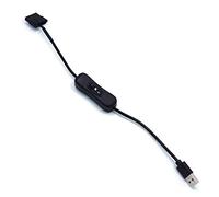 Zgehnao Cavo adattatore di alimentazione per ventola USB a 3 pin/4 pin PWM 5 V USB con manicotto da 30 cm / 11,81 pollici con interruttore on/off nero