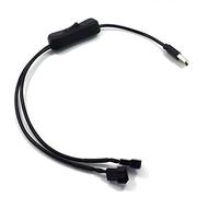 Zgehnao Cavo adattatore di alimentazione per ventola USB da 40 cm a 3 pin/4 pin PWM 5 V USB con manicotto nero