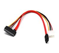 Zgehnao Cavo combo 22 pin (7 + 15 pin) maschio a 7P IDE Molex 4 pin adattatore convertitore alimentatore IDE cavo ottico
