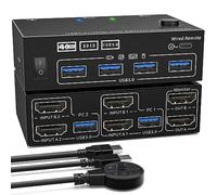 Zgehnao Computer multipli versatili dello scambiatore di KVM del porto di multimedia USB3.0 alti alle singole tastiere