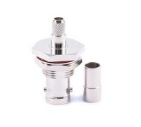 Zgehnao Connettori femminili del connettore 75ohm dell'incavo dell'incavo di BNC per la testa del collegamento femminile Q9