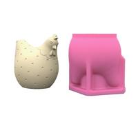 Zgehnao Decorazione a forma di gallina, stampo in silicone a forma di gallina, ornamento unico in silicone per personalizzare la decorazione della casa
