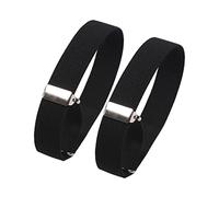 Zgehnao Fascia da braccio elastica, 2 pezzi, multicolore, elastica, per maniche lunghe, regolabile, ideale per uomini, Nero , Size: Approx. 32x2cm/ 12.6x0.79inch