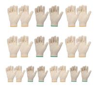 Zgehnao Guanti da lavoro di sicurezza,Guanti protettivi in filato di cotone lavorato a maglia, B#, Length 22.5cm