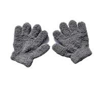 Zgehnao Guanti invernali antivento in pile per bambini, guanti invernali da neve, per sci, sport all'aria aperta, Grigio scuro, Children aged 3-6