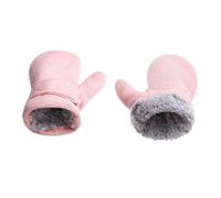 Zgehnao Guanti per bambini, guanti spessi per bambini, ragazzi e ragazze, guanti invernali caldi guanti da sci regolabili foderati guanti scaldamani, Rosa, L, 7.8x7.8in