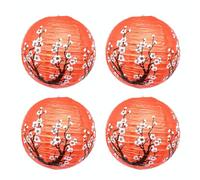Zgehnao Lanterne decorative, set di 4 fiori di ciliegio, in carta, luce delicata, decorazione per coppie e famiglie
