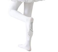 Zgehnao Leggings lunghi, leggings da danza per ragazze calze elastiche 1-8 anni ragazza autunno primavera antiscivolo caldo collant accessori per vestiti per bambini, Bianco, XL, 10-15 Short