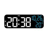 Zgehnao Multi funzionale LED Digital Alarm Clock Temperatura e Data Display Sveglia digitale USB/Orologio alimentato a batteria