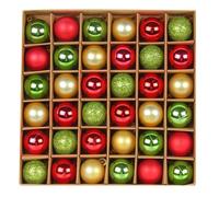 Zgehnao Ornamenti natalizi 36 pezzi decorazioni per albero di Natale Set 3 cm palline colorate infrangibili per le vacanze