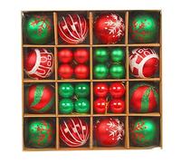 Zgehnao Ornamenti natalizi 44 pezzi decorazioni per albero di Natale Set 6,1 cm 3 cm palline colorate infrangibili per le vacanze