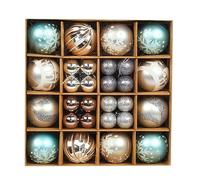 Zgehnao Ornamenti natalizi 44 pezzi decorazioni per albero di Natale Set 6,1 cm 3 cm palline colorate infrangibili per le vacanze