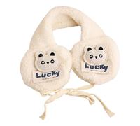 Zgehnao Paraorecchie in peluche con decalcomanie in stile cartone animato, per bambini, elastico, scaldaorecchie per inverno, freddo, inverno, per studenti e bambini