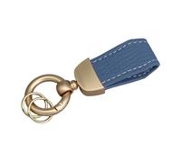 Zgehnao Portachiavi corto, elegante e alla moda, colorato, in pelle PU, pratico portachiavi e ciondolo per borsa, per ogni occasione, Azzurro, 2.73x1.17in